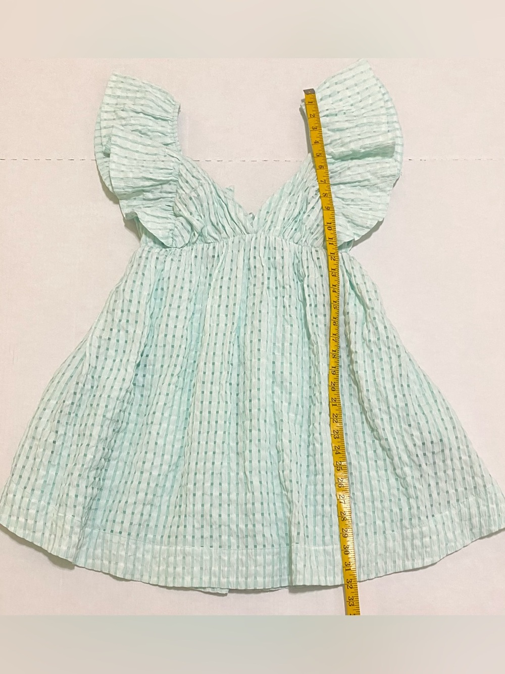 Day+Moon Womens M Mint Green Ruffle Dress Boho Summer Coastal Preppy Cottagecore - Picture 11 of 15